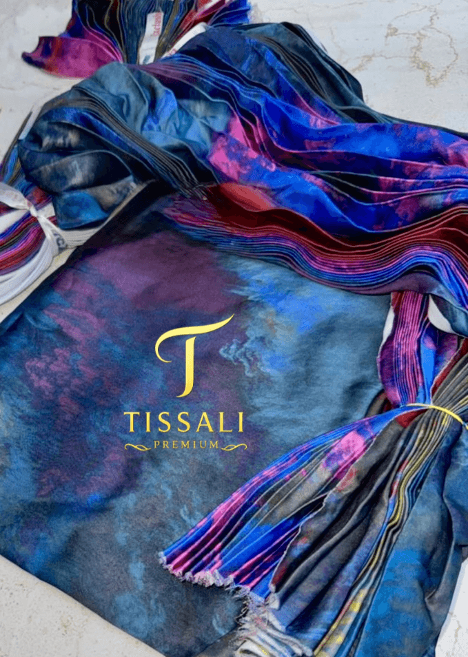 PLISSÉ ASYMMETRICAL ✨kira bleu rose