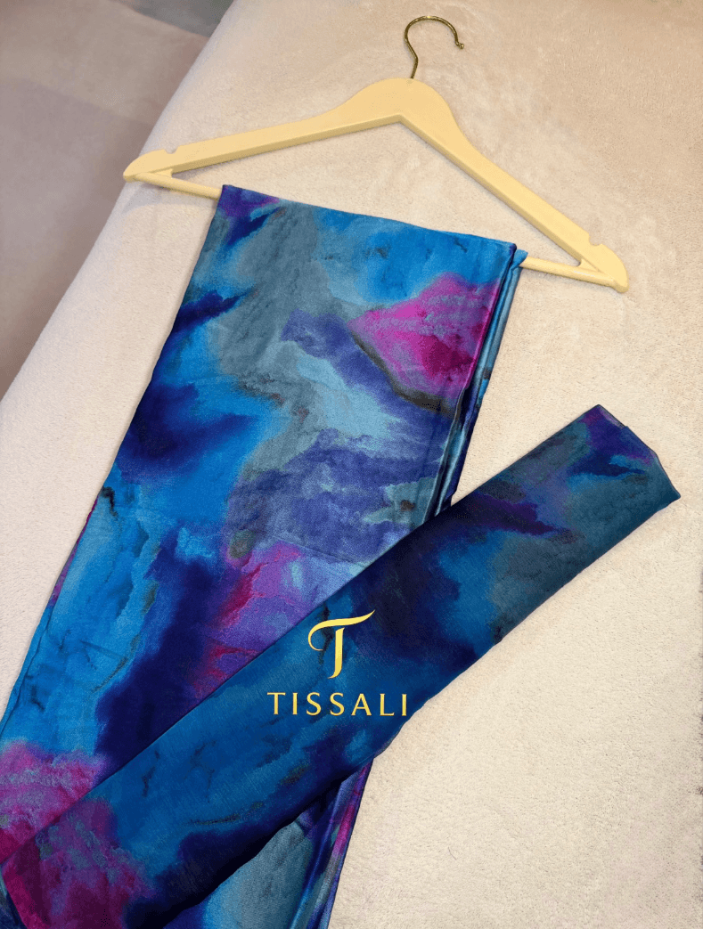 SLIK SOIE AVEC VOILE marbré kich✨bleu