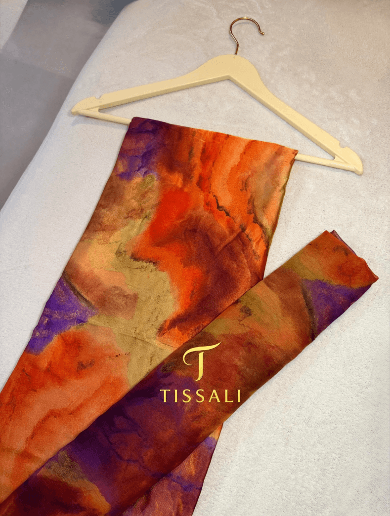 SLIK SOIE AVEC VOILE ✨marbré kich orange